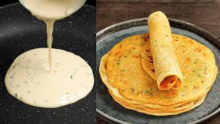 2 Minute Liquid Dough BEST Garlic Flatbread Noyeast Nokneading Garlic Naan Recipe [upl. by Ynolem]