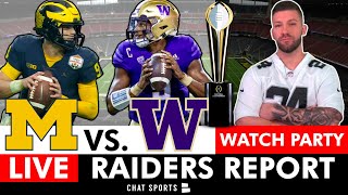 Michigan vs Washington Live Stream CFP National Championship FREE Watch Party  Raiders Report [upl. by Bertsche]