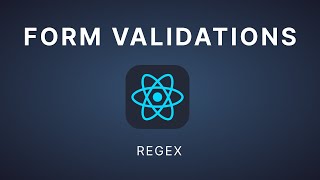 Forms Validation Regex React JS [upl. by Nnairek880]