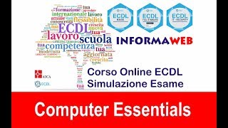 Simulazioni Esami ICDL Computer Essential Windows Certificazione Internazionale Alfabetiz Digitale [upl. by Onfre]