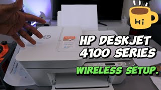 HP Deskjet 4100 Series Wireless WIFI Setup [upl. by Hagood]