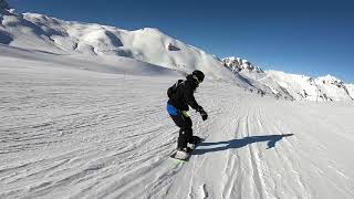 SNOWBOARDING LES ARCS amp LA PLAGNE 2019 CRASH RUN [upl. by Benilda157]