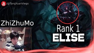 RANK 1 ELISE  ZhiZhuMo Elise vs Vi  ZhiZhuMo Rank 1 Elise Guide S14  Zhang Jiawen [upl. by Trammel]