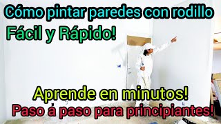 Cómo pintar paredes con rodillo fácil y rápido el mejor video explicado de YouTube [upl. by Pepillo908]