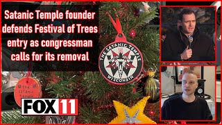 Satanic temple Christmas tree congressman objects [upl. by Alcot805]