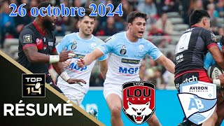 TOP 14  Résumé partie complète LOU Rugby vs Aviron Bayonnais  J8  Saison 20242025 [upl. by Woermer]