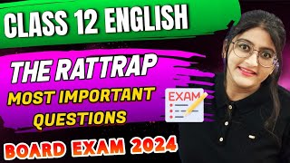 The Rattrap Class 12 important questions  Class 12 English  Board Exam 2024 [upl. by Elleinwad]