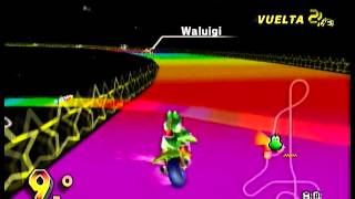 N64 Rainbow Road 3 Laps  Mario Kart Wii [upl. by Talley]