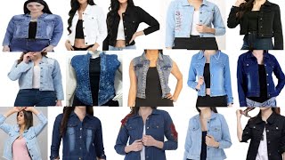 Stylish denim jacket  Latest jeans denim jacket for girls Denim jacket different colours for girls [upl. by Ytsur]