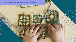 Joining Granny Squares  Join As You Go Method [upl. by Orsa235]