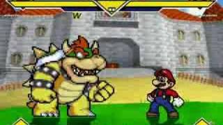 MUGEN  Bowser Vs Super Mario At Peachs Castle [upl. by Artima]