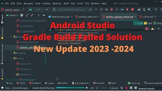 Android Studio Gradle Build Failed Solution New Update 2023 2024 [upl. by Bergh]