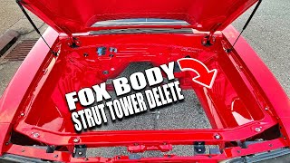 Fox body Mustang strut tower DELETE IN DEPTH LOOK [upl. by Roe]