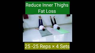 Reduce Inner Thighs Fat Loss  SLIMMER INNER THIGHS in 14 days lose thigh fat  Home Workout [upl. by Hgielrac]