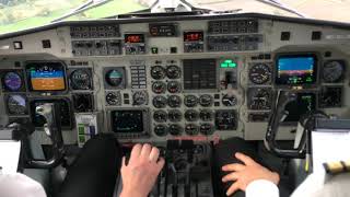 SAAB 340 Birmingham Landing Cockpit Footage [upl. by Bleier]