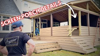 SCREEN PORCH BUILD  Fireplace Wall and Another Bar [upl. by Aliehc]