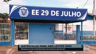 Matrículas para o ano letivo de 2025 estão abertas de forma presencial na escola 29 de julho [upl. by Lombardy]