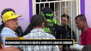 Desgarradoras escenas de dolor se vieron en el lugar del homicidio [upl. by Aihsenak264]