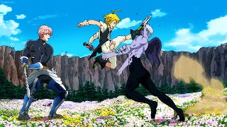 七つの大罪  Meliodas kicked Hendricksons head to help Gilthunder narrowly escape death [upl. by Colbert]