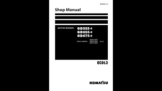 Komatsu GD5555 GD6555 GD6755 Service manual [upl. by Fleta]