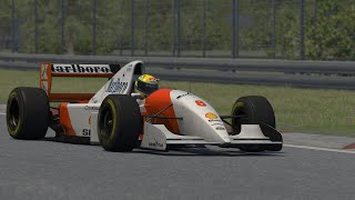 Sennas MP48 Around Imola Pre1995 Assetto Corsa [upl. by Hselin]