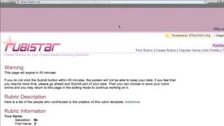 Create Awesome Rubrics using Rubistar [upl. by Quince563]