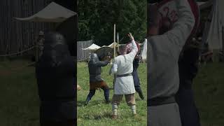 Epic 1on1 Combat at Utgard 2024 medievalbattle knightfight shorts [upl. by Ahsatal]