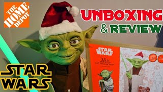 🎄 Holiday Yoda  UNBOXING SETUP amp REVIEW  Home Depot Christmas 2023 🎄 [upl. by Fabiano]