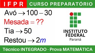 IFPR 🔴 Curso Preparatório 202425 de MATEMÁTICA IFPR Técnico Integrado ao Ensino Médio BoraIF [upl. by Ydok770]