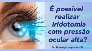 Dr Honassys Responde 28  É possível realizar Iridotomia com pressão ocular alta [upl. by Neelahtak675]