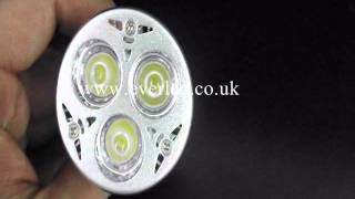 GU10 LED Spotlight Dimmable 3x2 Watt High Power wmv [upl. by Nairam]