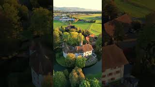 Fascinating drone footage of castle Landshut Bern Switzerland [upl. by Atteuqaj]