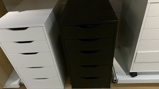 IKEA ALEX DRAWER UNIT DROP FILE STORAGE CLOSER LOOK FURNITURE REVIEW IKEA SHOP WITH ME SHOPPING [upl. by Lauzon]