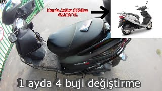 1 Ayda 4 buji değiştirme MotoVlog 15 [upl. by Aletse]