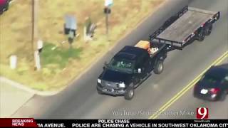 Crazy Oklahoma Police Chase 11102017 [upl. by Bernarr]