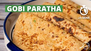 Gobi Paratha Recipe  Stuffed Parathas  Easy Breakfast Recipe  Gobi Ka Paratha  Cookd [upl. by Kerk964]