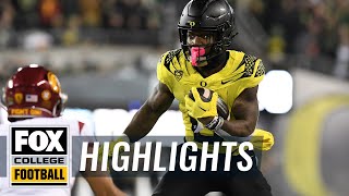 USC Trojans vs No 6 Oregon Ducks Highlights  CFB on FOX [upl. by Enirehtakyram]