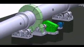 3D rotary drum dryer working principledryer with transmission equipment [upl. by Endor798]