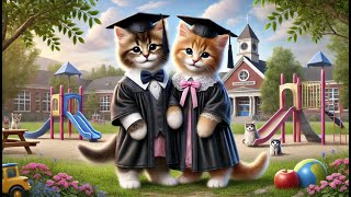 Adorable Cat Wedding A Heartwarming Love Story of Two Kittens cat aicat cuteanimal [upl. by Kcirddet100]