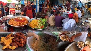 Breakfast in Jalalabad Talashi chowk Bazaar Afghanistan  Siri Paye  Pulao  Milk  Paraty  channa [upl. by Erodavlas]