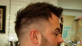 Great Haircut for High Hairline with Short Beard Trim [upl. by Trinia]