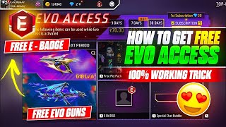 CLAIM FREE E BADGE😍IN FREE FIRE  NEW EVO ACCESS EVENT FREE FIRE  FREE FIRE NEW EVENT [upl. by Inalej]