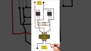 How to Convert DC to AC12VDC to 220V ACshortsyoutubeshorts converterviraltrendingGkTechnical [upl. by Nainatrad]