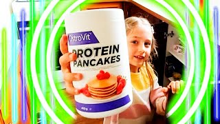 Protein Pancakes 😋 OstroVit pankejki proteinowe naleśniki Przepis 😘 Sama w domu [upl. by Gladis]