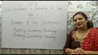 Skill Development in Responding to Text  Topic 1 Indicators of Text Comprehension [upl. by Tterrab370]