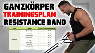 Muskelaufbau mit Widerstandsbändern  Resistance Bands Trainingsplan [upl. by Sira]