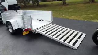 best motorcycle trailer  Condor chock Aluma mc10 load unload C90T 2013 [upl. by Arinay127]