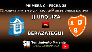 JJ Urquiza vs Berazategui en VIVO  Primera C  Fecha 25  Apertura 2024 [upl. by Annawik288]