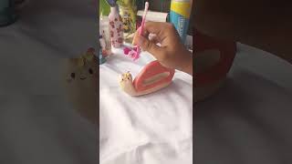 Instagram Viral Snail Clay Calendar kawaii diy aesthetic claylove art viralvideo shorts [upl. by Ahsilrak]