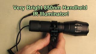 VASTFIRE 850nm IR Illuminator KIt for Night Vision Scopes with Zoom and 20mm Picatinny Mount REVIEW [upl. by Rahs]